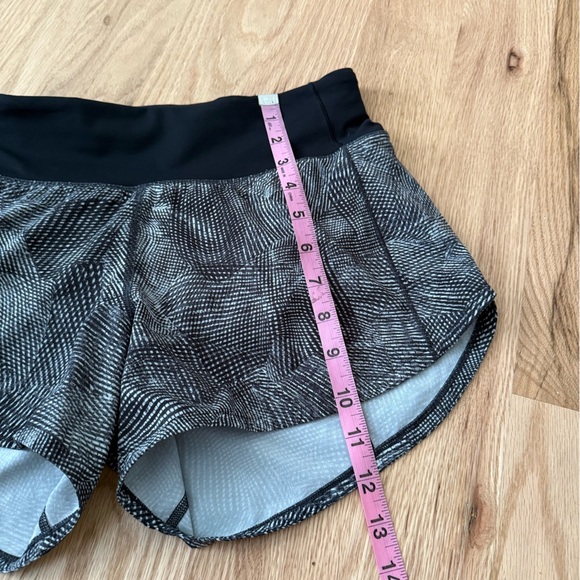 Lululemon 4” Speed Up Short Long Updated Fit Velocity Mesh Island Mist Black 4 - Picture 8 of 11